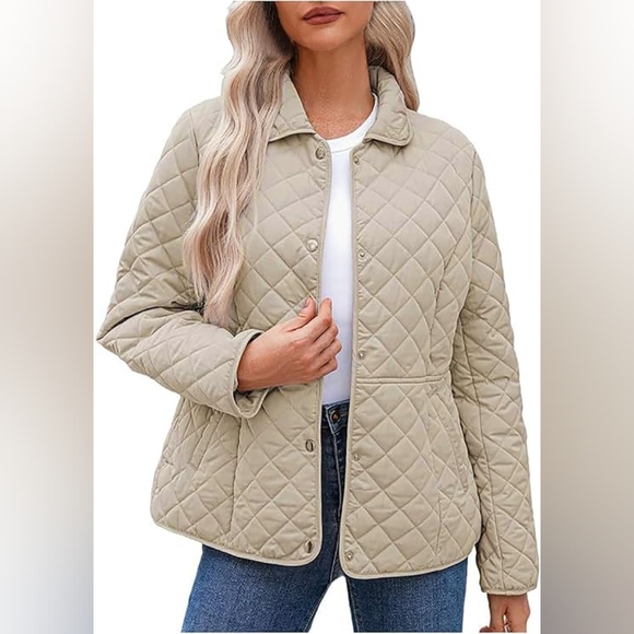 voyager Jackets & Blazers - Voyager Elegant Beige Quilted Jacket for Women